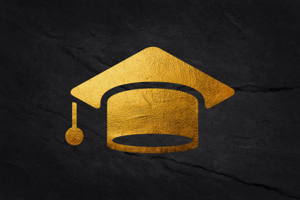 3d illustration of graduate cap on white background. 3d render
