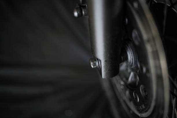 abstract iron rim and motorbike spokes