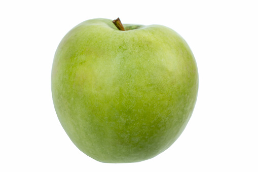 Fresh green apple isolated on white. With clipping path