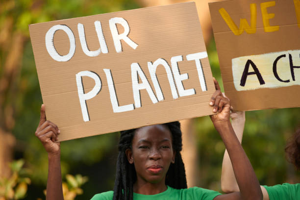 istock Environmental Activist with Handmade Placard 2020311009