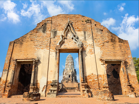 Ayutthaya, Thailand at Wat Ratchaburana, historical city of Ayutthaya Thailand