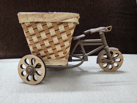 Wooden tri cycle for dacoration