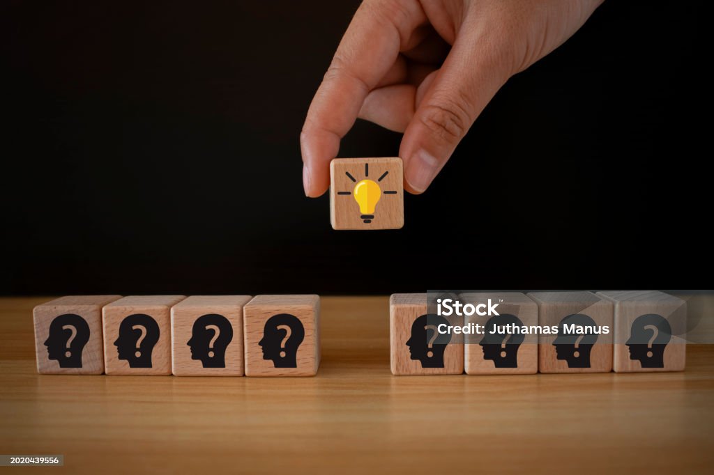 Question Mark Innobvative Team Creative Idea Or Innovative Idea Concept Brainstorming Process ...
