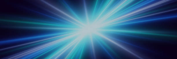 istock High-speed blue laser beams. Movements of light and highlights of lines. 2020439574