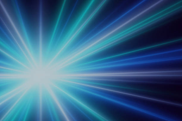 istock High-speed blue laser beams. Movements of light and highlights of lines. 2020439583