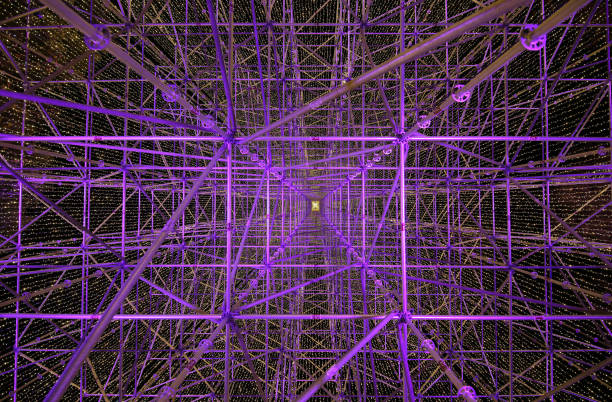 This photo was taken in Cartes, Cantabria, Spain and This tree is made with scaffolding