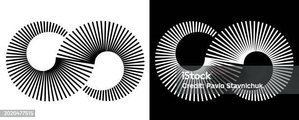 Infinite Rotation Symbol Linear Form Of Infinity Line Rotation Set Stock Illustration - Download ...