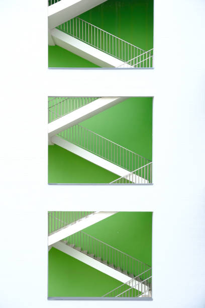 istock Green Metal Stairway 2020479642