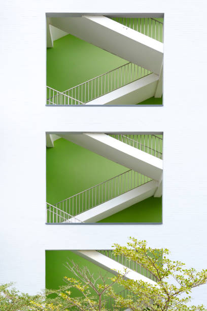 istock Green Metal Stairway 2020480754