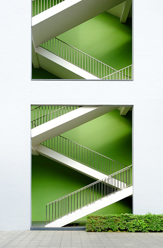 Open stairwell in a modern building