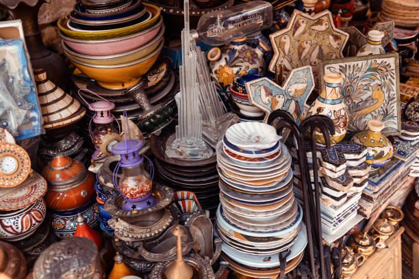istock Dubai bazar variety of folklore styled pottery 2020498819
