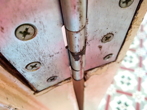 Penang, Malaysia 

Door hinge. Close up and shot from different angles