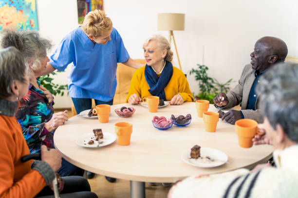 istock Afternoon tea in a care home 2020509742