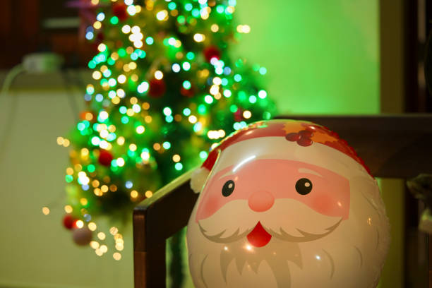 Santa with blank empty white poster