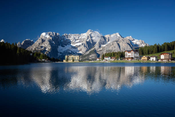 istock Misurina lake in Dolomites in spring 2020591977