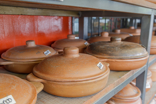 Clay vessels for sale in a store in Tucumán in Argentina.