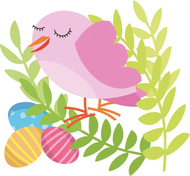 Vector illustration of Happy Easter decoration.