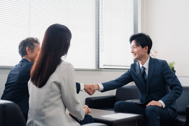 istock Businessmen shaking hands after a contract is signed. 2020731456