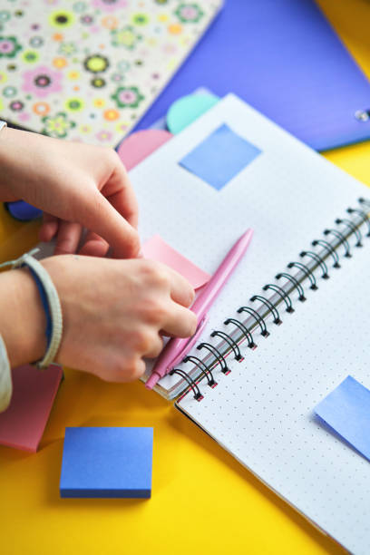 istock Young Girl Writing To-Do-List with Post-Its 2020735203