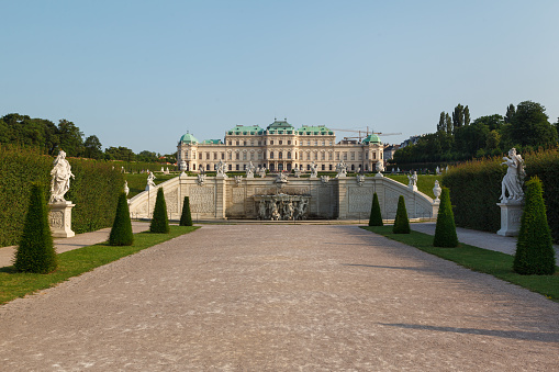 Ludwigsburg, Germany - June 2, 2011: Ludwigsburg Palace and its gardens on a sunny summer day