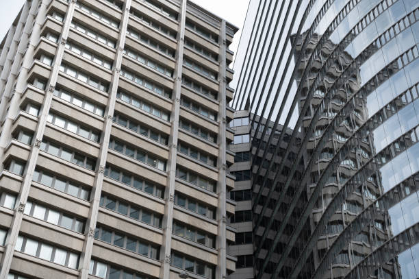 istock Abstract partial view of architectural elements of modern architecture 2020738364