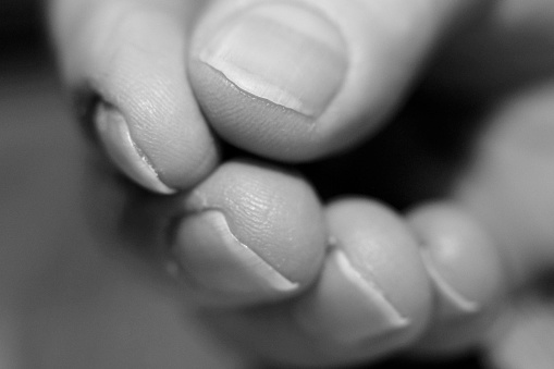 Close-up of fingers of a human hand