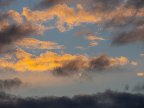 beautiful landscape at the sunset