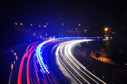 Light trials from the bridge in Chaddeston Derby over the A52