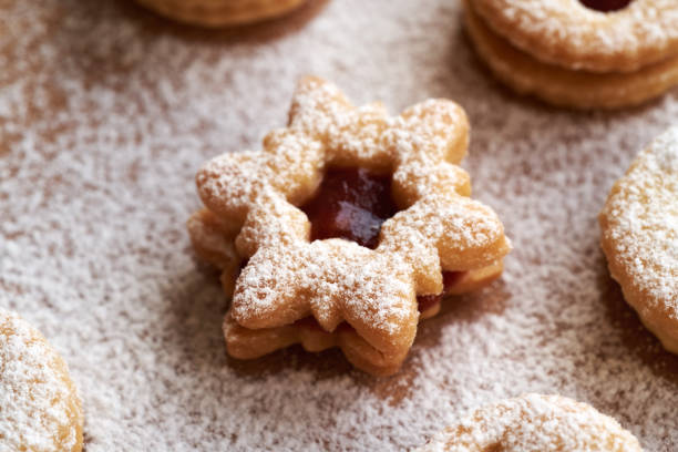 istock A piece of Linzer Christmas cookie 2020892390