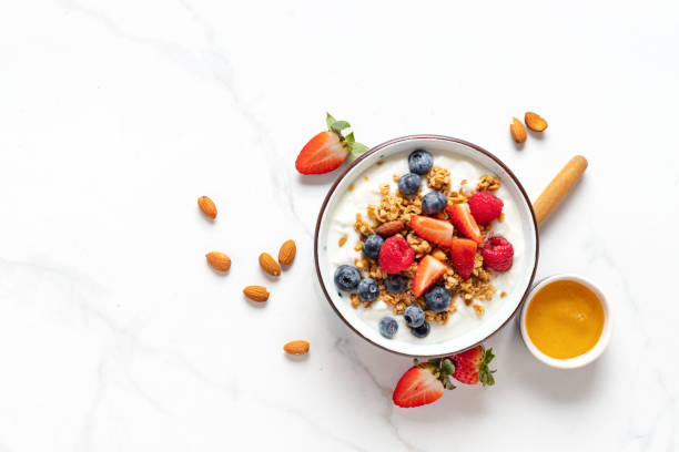 istock Healthy breakfast bowl top view Weight loss 2020911210