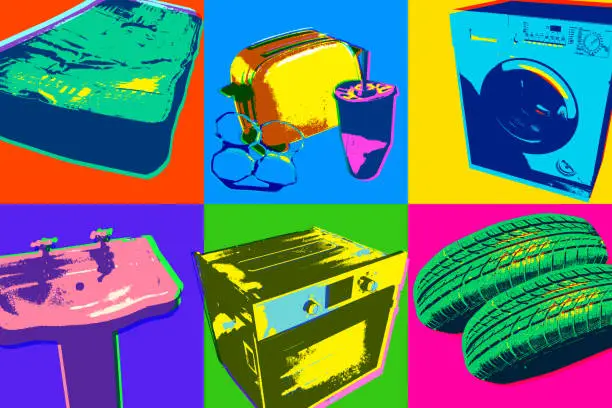 Vector illustration of Fly Tipping