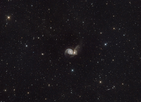 The Whirlpool Galaxy - M51 - captured with an amateur telescope