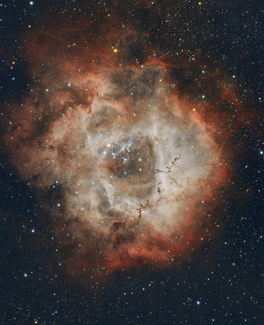 The Rosette Nebula captured in narrowband with RBG stars