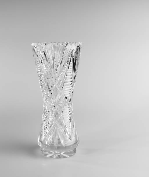 istock Empty crystal vase on white background. The vase was made in the mid-20th century. 2021000132