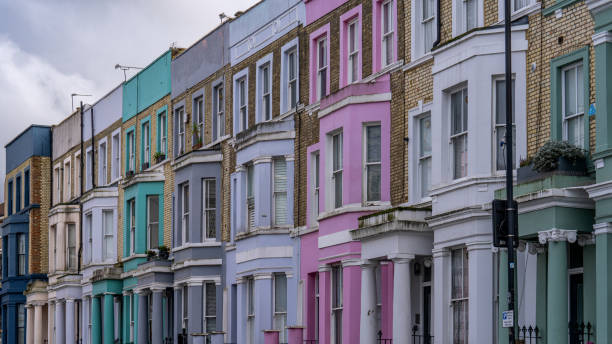 istock Notting Hill painted in different colors and sizes 2021017648
