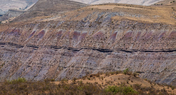 Maragua Syncline Geology Striking geological layers of the Maragua Syncline syncline stock pictures, royalty-free photos & images