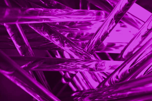 glowing optical fiber in the dark