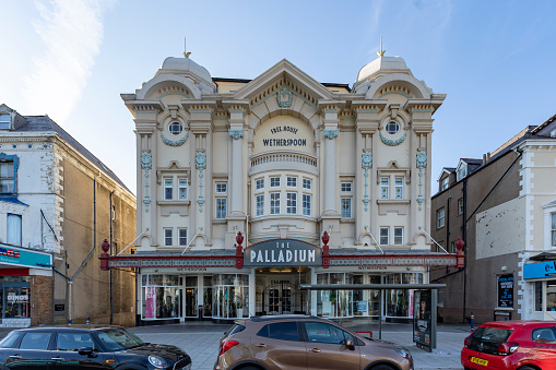 Llandudno north Wales united kingdom 01 August 2022 The Palladium was previously a theatre in Llandudno , The front of the Palladium public house now a wetherspoons