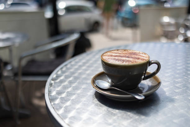 istock Cup of tasty coffee in cafe 2021078512