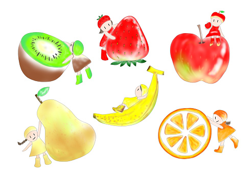 Clip art of various kinds of fruits