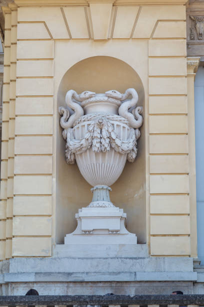 A vase on a niche on the Gloriette pavillon in the summer Schönbrunn palace in Vienna, Austria.