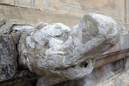 City of Modena, Italy Lion statue in front of cathedral