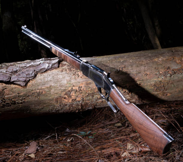 istock Late at night with a lever action rifle 2021250542