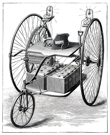 Vintage Tricycle electric car 1884
Original edition from my own archives
Source : 1884 Ilustración Artística
