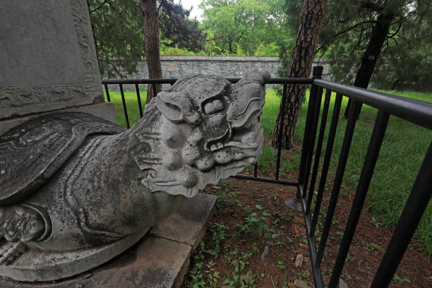 istock giant tombstone architectural landscape in the park, Beijing 2021296233