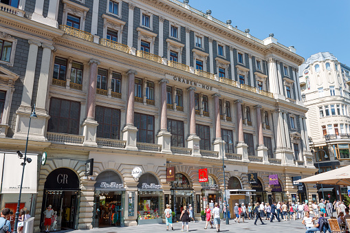 The historical buidlings facade in center Vienna, Austria.