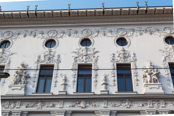Detail of a historical buidling facade in center Vienna, Austria.