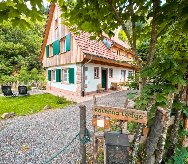 Breisach, Germany, Europe, July 19, 2023, Charming Ravenna Lodge within the Black Forest in Germany