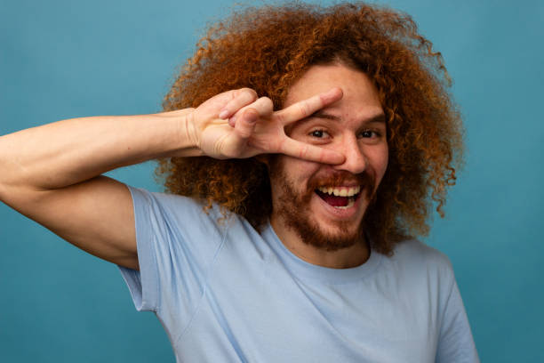 istock Man with Victory Sign over Eye 2021324852