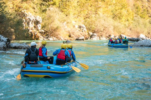 istock Diverse Group of Mid Adults and Guide on River Rafting Trip 2021351232